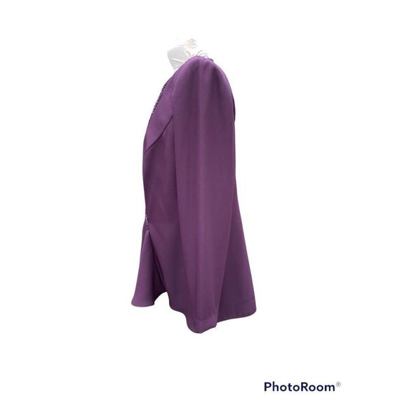 Lady Nah Nah Beaded Dressy Top Deep Plum Sz. 16W - Picture 4 of 8